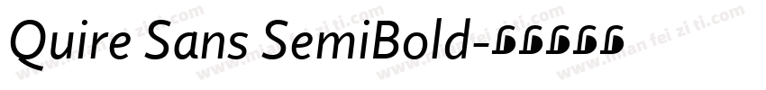 Quire Sans SemiBold字体转换